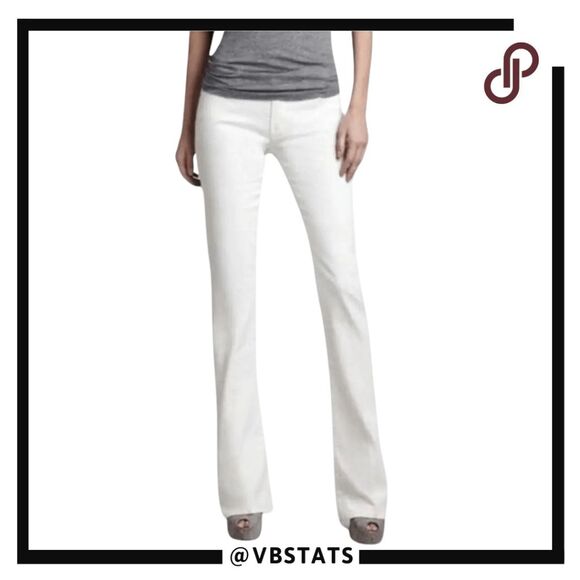 MOTHER Denim - Mother Women's Denim Sleeping Beauty Runaway Flare Jeans Cream Size 27 NWOT